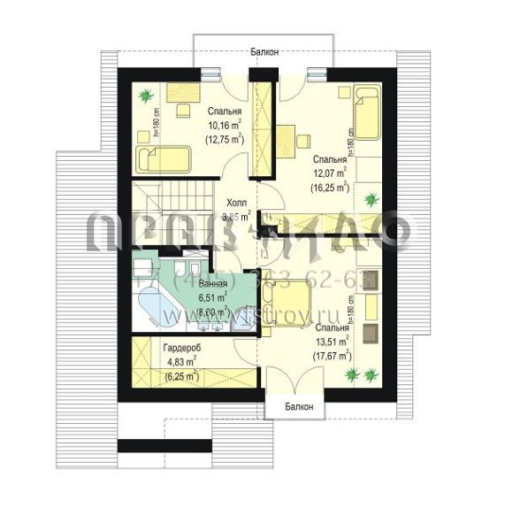 Проект оригинального по форме дома S8-172-1 (Ландыш)