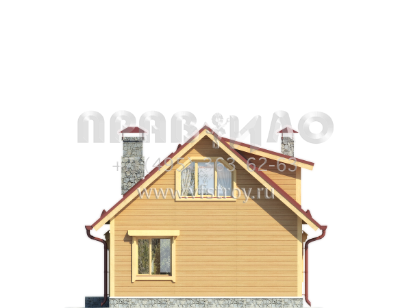 Проект деревянного загородного дома S7-127 (1-34)