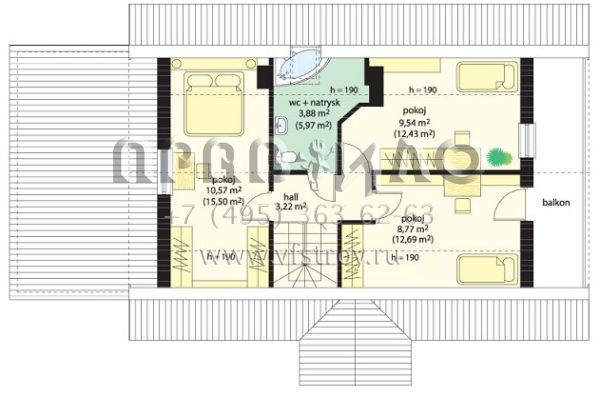 Проект загородного частного дома с гаражом S8-144-2 (Радостный с Гаражом)
