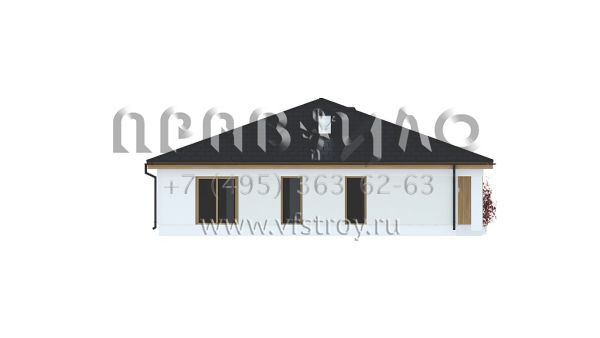 Проект одноэтажного частного дома с гаражом на два автомобиля  S3-181-1 (Z196)