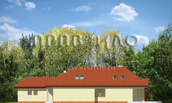 Проект керамоблочного дома для вытянутого участка S8-214 (Такса 2)