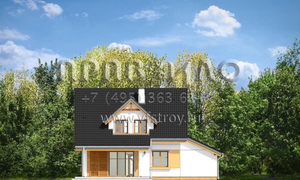 Проект дома со светлой мансардой S8-163 (Спокойный)