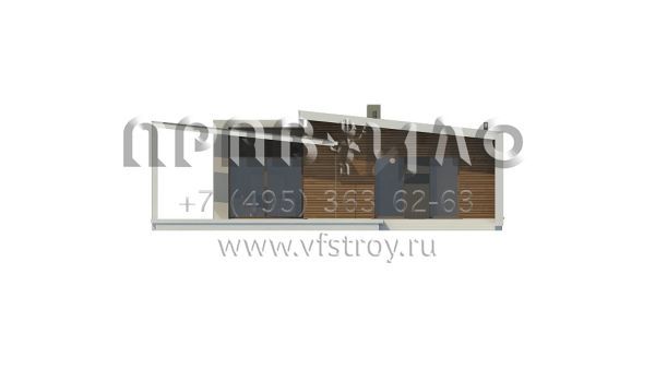 Проект дома в стиле хайтек из газобетона (кирпича, керамических блоков) S3-83 (Zx57)