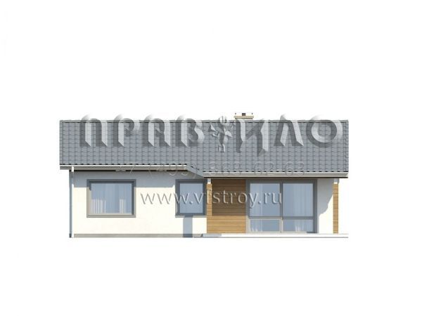 Проект компактного каркасного дома для строительства на небольших участках K3-87 (Z7 dk)