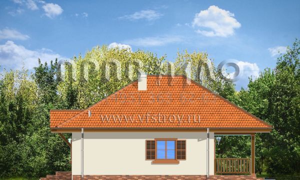 Проект коттеджа с четырехскатной кровлей S8-85 (Амброзия)