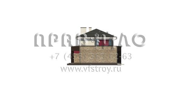 Проект современного коттеджа из газобетона (кирпича или керамических блоков) S3-245 (ZX61)