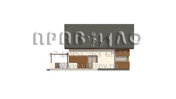 Проект стильного одноэтажного мансардного дома с гаражом с боковым въездом s3-163-2 (Z350)