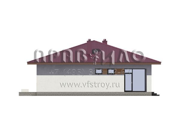 Проект одноэтажного коттеджа S7-112 (3-43m)