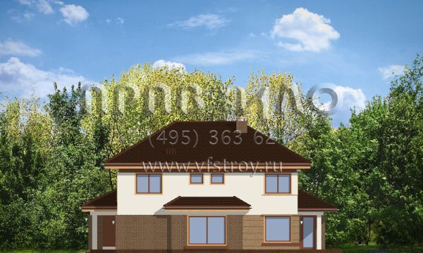 Проект частного дома с крытой террасой  S8-329-2 (Сонет)