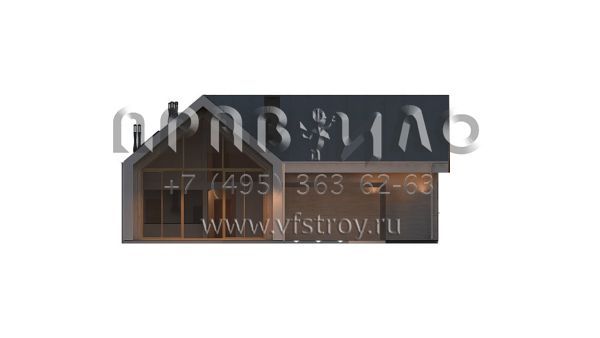 Проект современного дома с просторной гостиной S3-201-3 (Z357)