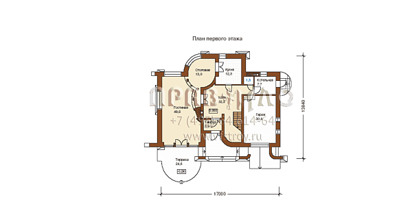 Проект небольшого дворца L-313-1K