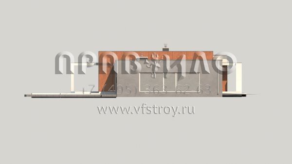 Проект особняка в стиле хай-тек с плоской кровлей S3-164-1 (ZX104)