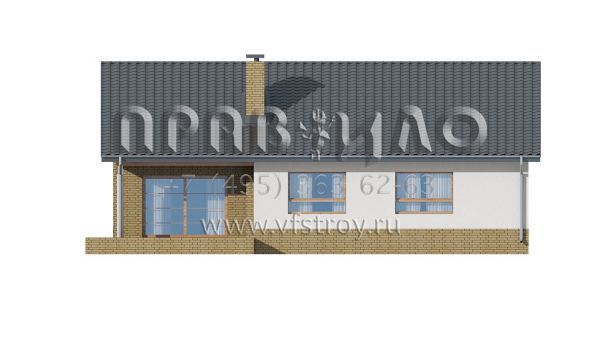 Проект комфортабельного одноэтажного дома с широкой двускатной крышей S3-124-5 (Z41 plus)