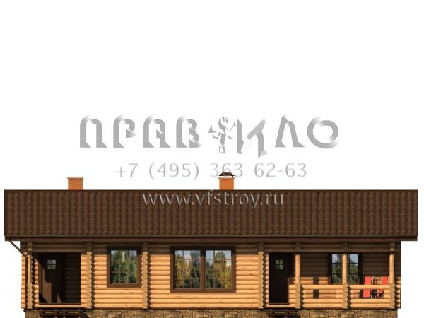 Одноэтажный деревянный гостевой дом S7-104 (1-18)