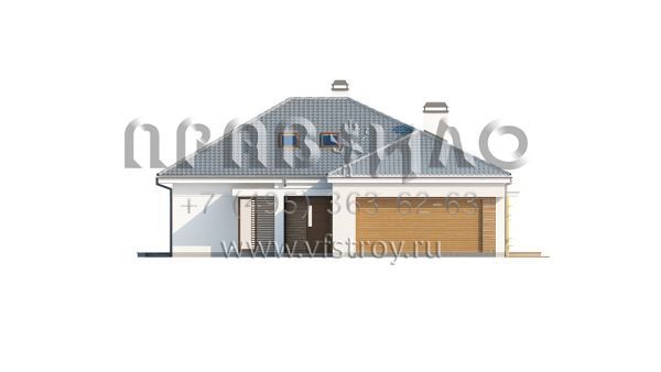 Проект одноэтажного частного дома с камином S3-172-1 (Z206)