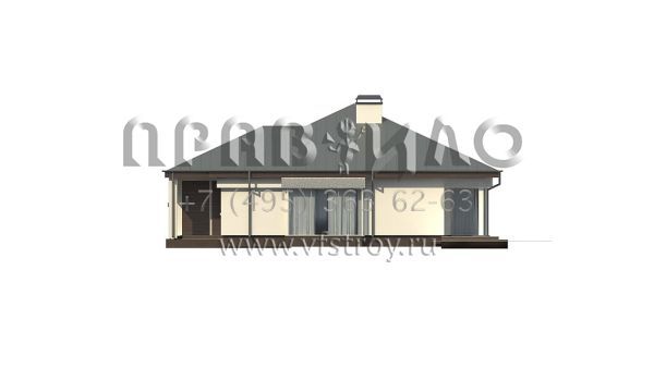 Проект одноэтажного коттеджа с четырьмя спальнями S3-153-3 (Z200 BG)