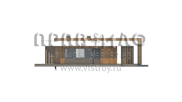 Проект современного четырехкомнатного дома с плоской кровлей S3-103-4 (Zx76 D)