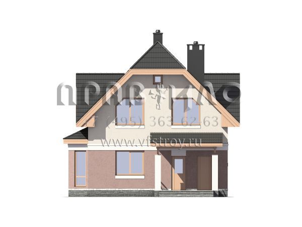 Проект экономичного загородного дома из газобетона S7-151 (3-42а)