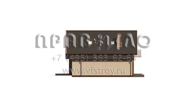 Проект классического мансардного коттеджа с пристроенным гаражом S3-212-1 (Z63 L GL)