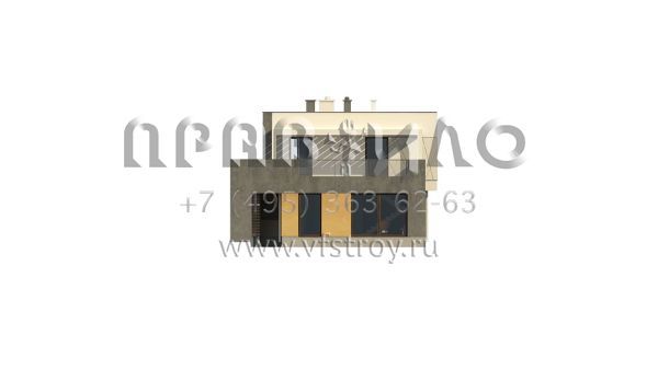 Проект солидного загородного дома в стиле хайтек  S3-188-3 (Zx45)