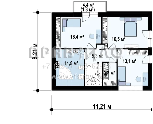 Проект комфортабельного дома  S3-139-4 (Z89)