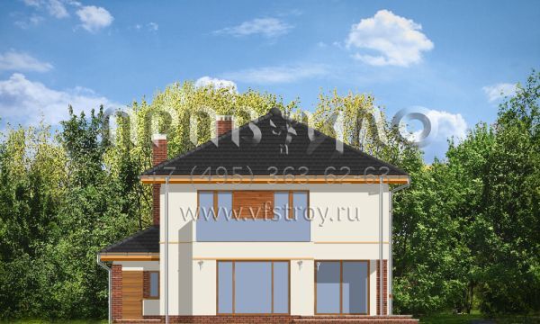 Проект коттеджа с широким остеклением S8-227-3 (Изумруд 3)