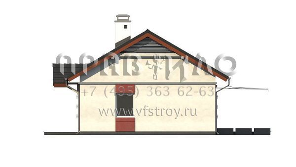 Проект одноэтажного загородного коттеджа с оригинальной отделкой фасадов S3-92-3 (Z241 S)