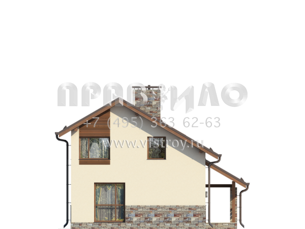 Проект экономичного загородного дома из газобетона S7-143(3-36)