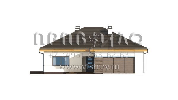 Проект комфортабельного дома с гаражом на две машины  S3-168-2 (Z96)