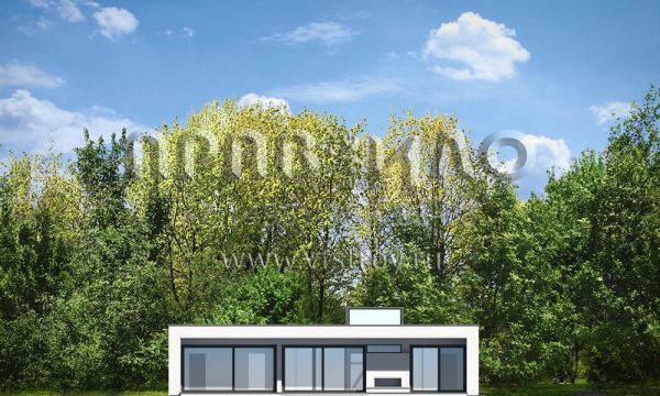 Проект одноэтажной виллы с плоской кровлей S8-369 (Вилла Атриум)
