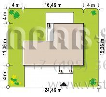 Проект двухэтажного дома с гаражом на две машины и балконом-террасой на втором уровне s3-190-3 (Zx136)