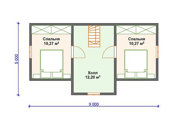 Проект каркасного дома с мансардой S4-83 (И-065)