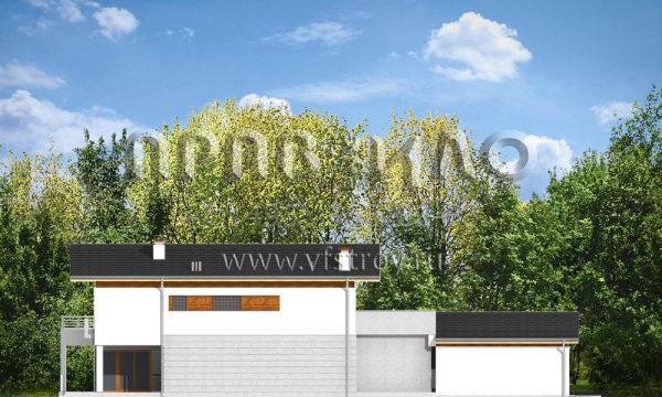 Проект стильного дома для небольшого участка S8-305 (Лугано)