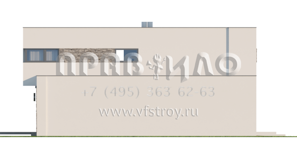 Проект оригинального коттеджа в стиле хай тек  S3-211-1 (Zx46)