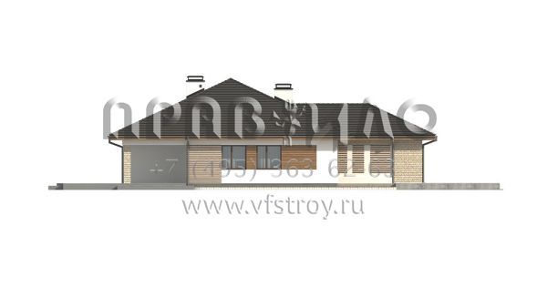 Проект коттеджа с фронтальным гаражом на два автомобиля S3-193-2 (Z301)