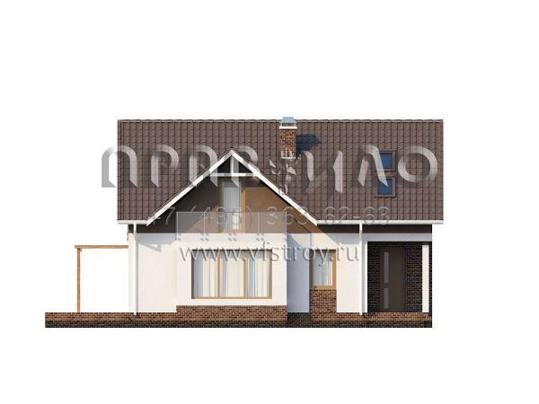 Проект дома с мансардой для узкого земельного участка  S3-157-1 (Z128)