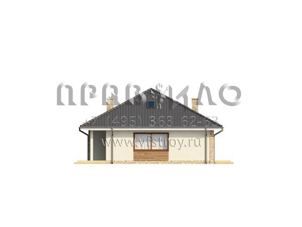 Проект одноэтажного загородного дома с гаражом на два автомобиля с террасой  S3-167-2 (Z35)