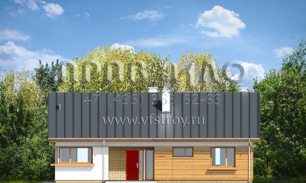 Проект простого в постройке загородного дома S8-128 (Оливка)