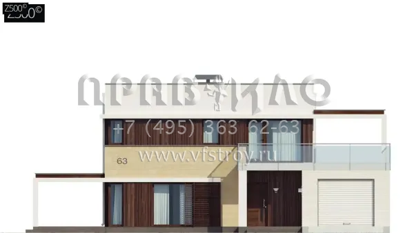 Проект c четырехскатной крышей и плитным перекрытием S3-130 (Zx63 B pk)