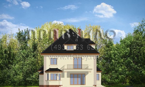 Проект двухэтажного коттеджа  S8-413 (Агат)