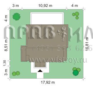 Проект загородного дома с необычной крышей S8-158-3 (Провансальский)