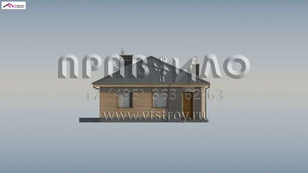 Проект стильного одноэтажного загородного дома для небольшой семьи S3-99-4 (Z356)