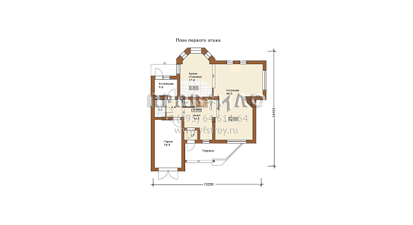 Добротный коттедж для комфортного круглогодичного проживания небольшой семьи G-199-1P