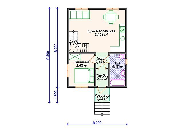 Проект каркасного дома  S4-86 (И-090)