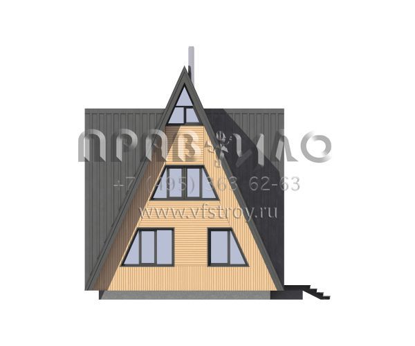 Проект каркасного А-образного дома-шалаша S7-144 (4-01)