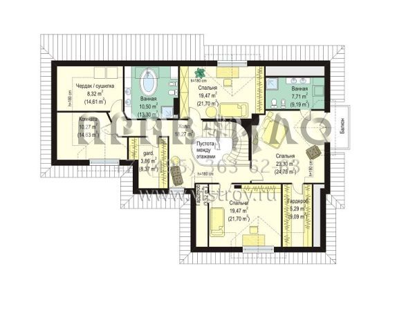 Проект усадьбы из керамических блоков S8-360 (Усадьба)