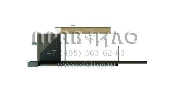 Одноэтажный дом в стиле современного минимализма S3-168 (Zx111)