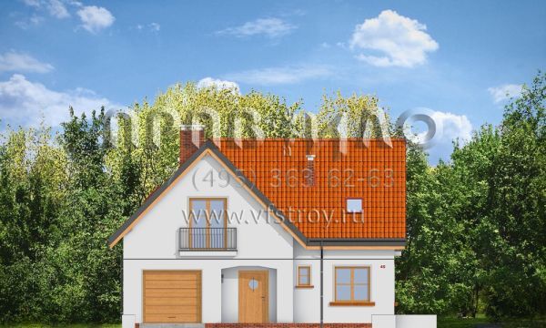 Проект дома из керамических блоков с балконами S8-207 (Элька)