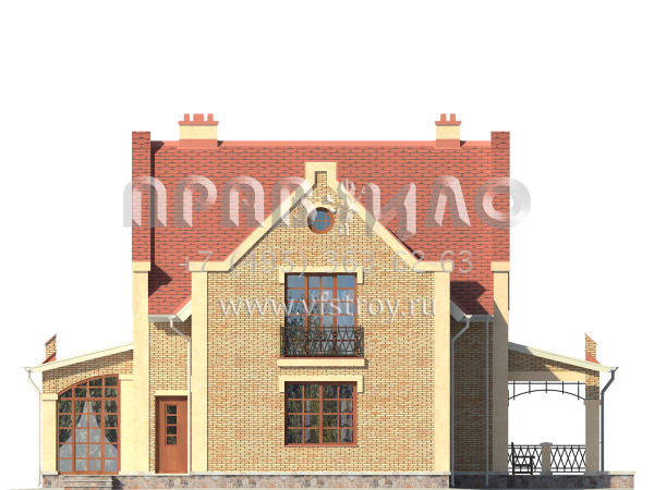 Проект респектабельного загородного дома в романском стиле S7-205(3-14)