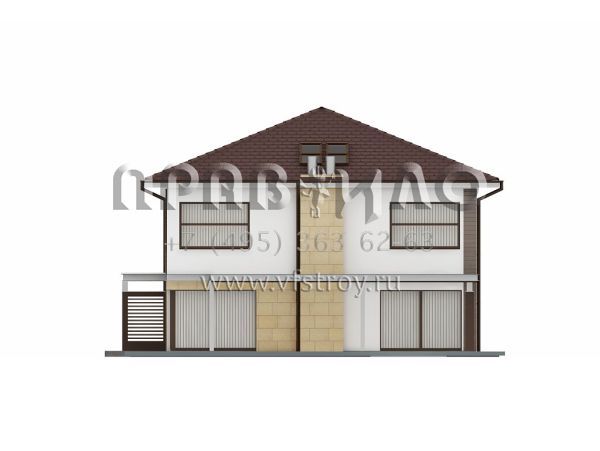 Проект двухэтажного современного коттеджа  S3-187-1 (Zx2)